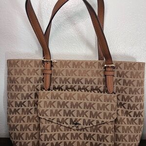 Michael Kors Tan/Brown MK Signature Tote